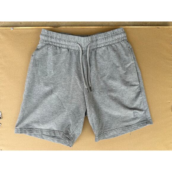 Bear Bottom Shorts Mens S Grey 7" Cotton Blend Elastic Waist‎ Drawstring Stretch - Picture 1 of 3